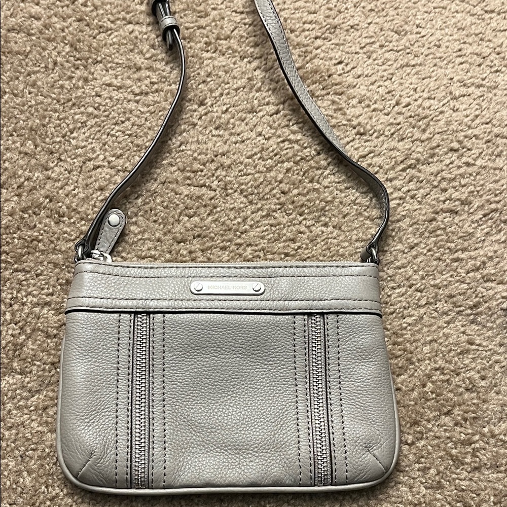 Michael Kors Light Gray Crossbody Bag